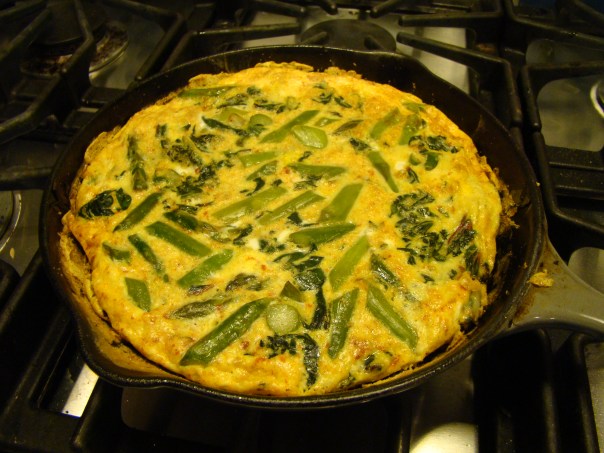 Swiss Chard and Asparagus Frittata
