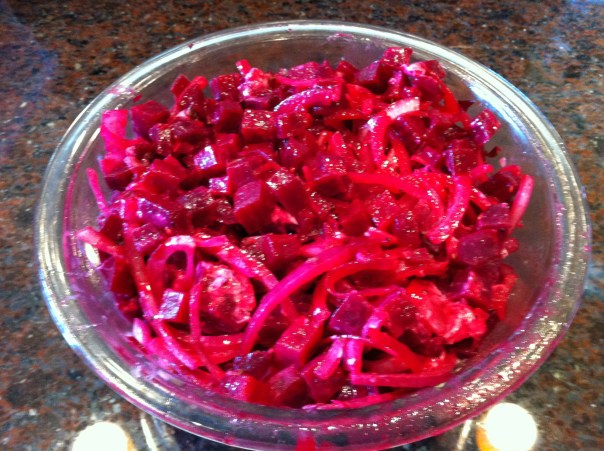 Chunky Beets and Icy Red Onions