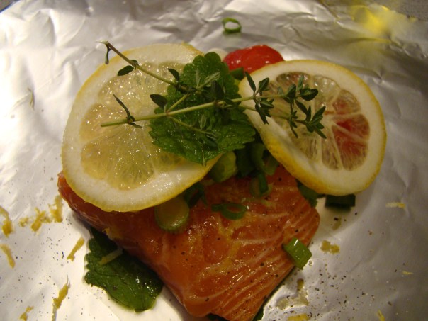 Salmon en Papillote (Before)