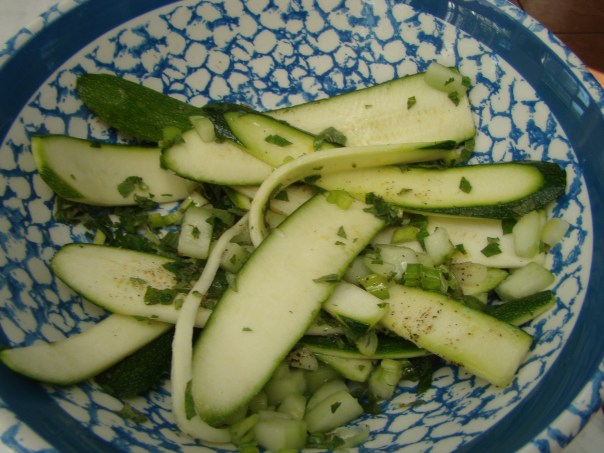 minted zucchini salad
