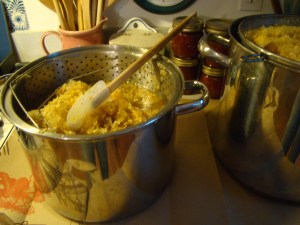Honey Dripping into Pots