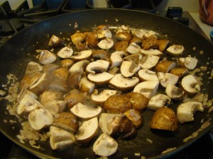 Sauteeing Mushrooms