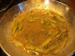 brown butter sauce with capers and cornichons