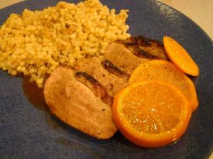 Duck with Israeli Couscous