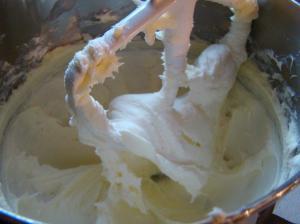 Creamed butter, cream cheese and sugar
